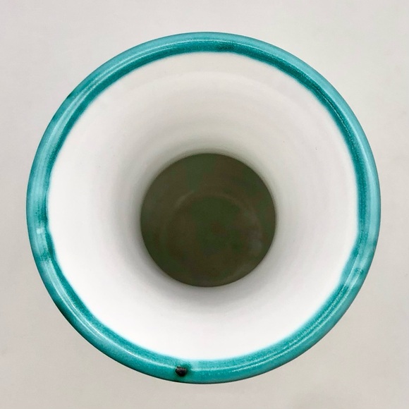 New Italian Pottery Carafe Vase Teal Limoncello Vino Jug Rinaldi Sorrento Italy - Picture 7 of 10